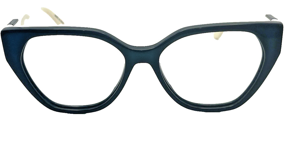 KARL LAGERFELD KL6053 004 BLACK WHITE EYEGLASSES FRAME 54-16-140 NO LENSES
